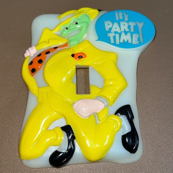 Vintage 1995 The Mask It’s Party Time light switch collectible funny wall decor - Picture 1 of 7